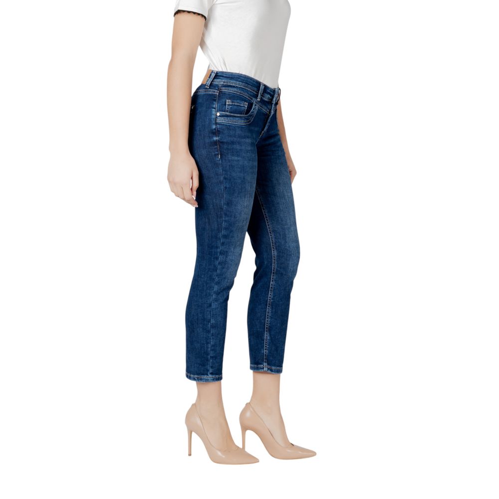 Street One Blue Cotton Jeans & Pant