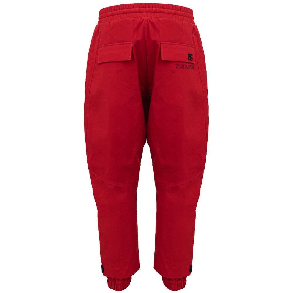 Dolce & Gabbana Red Polyamide Jeans & Pant