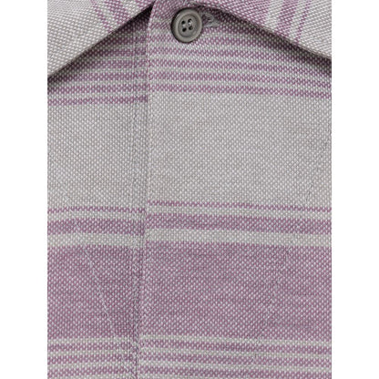 Canali Brown Cotton Polo Shirt