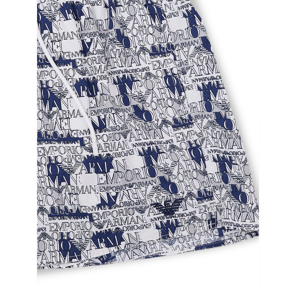 إمبوريو أرماني شورت سباحة بوليستر أبيض أنيق