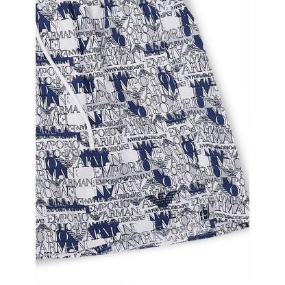 إمبوريو أرماني شورت سباحة بوليستر أبيض أنيق