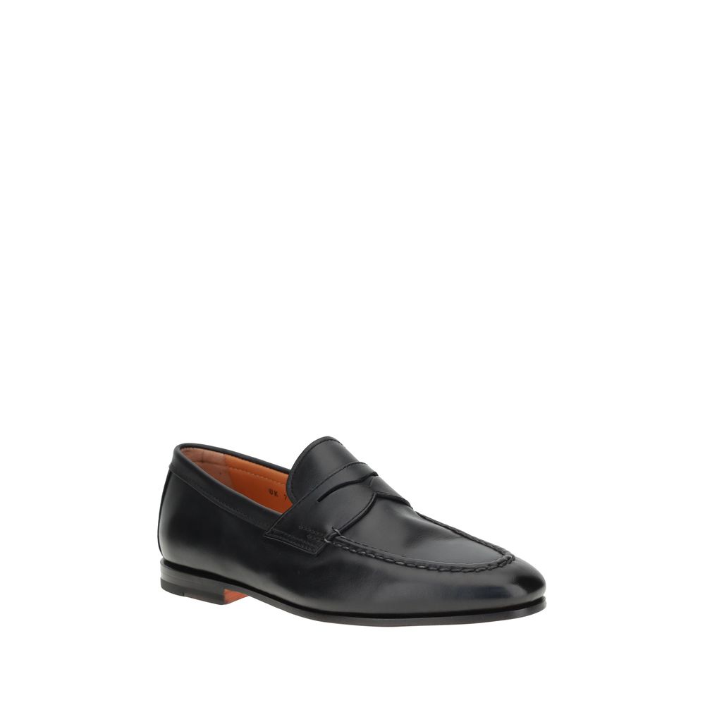Santoni Leather Loafers