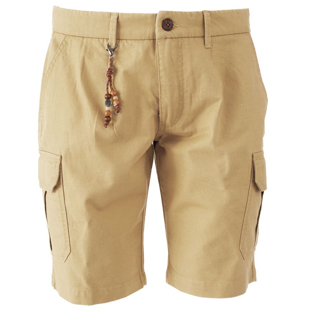 Yes Zee Beige Cotton Short