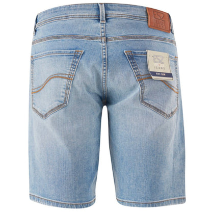 Yes Zee Light Blue Cotton Men Bermuda Short