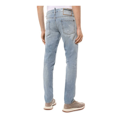 Dsquared² Light Blue Cotton Jeans & Pant