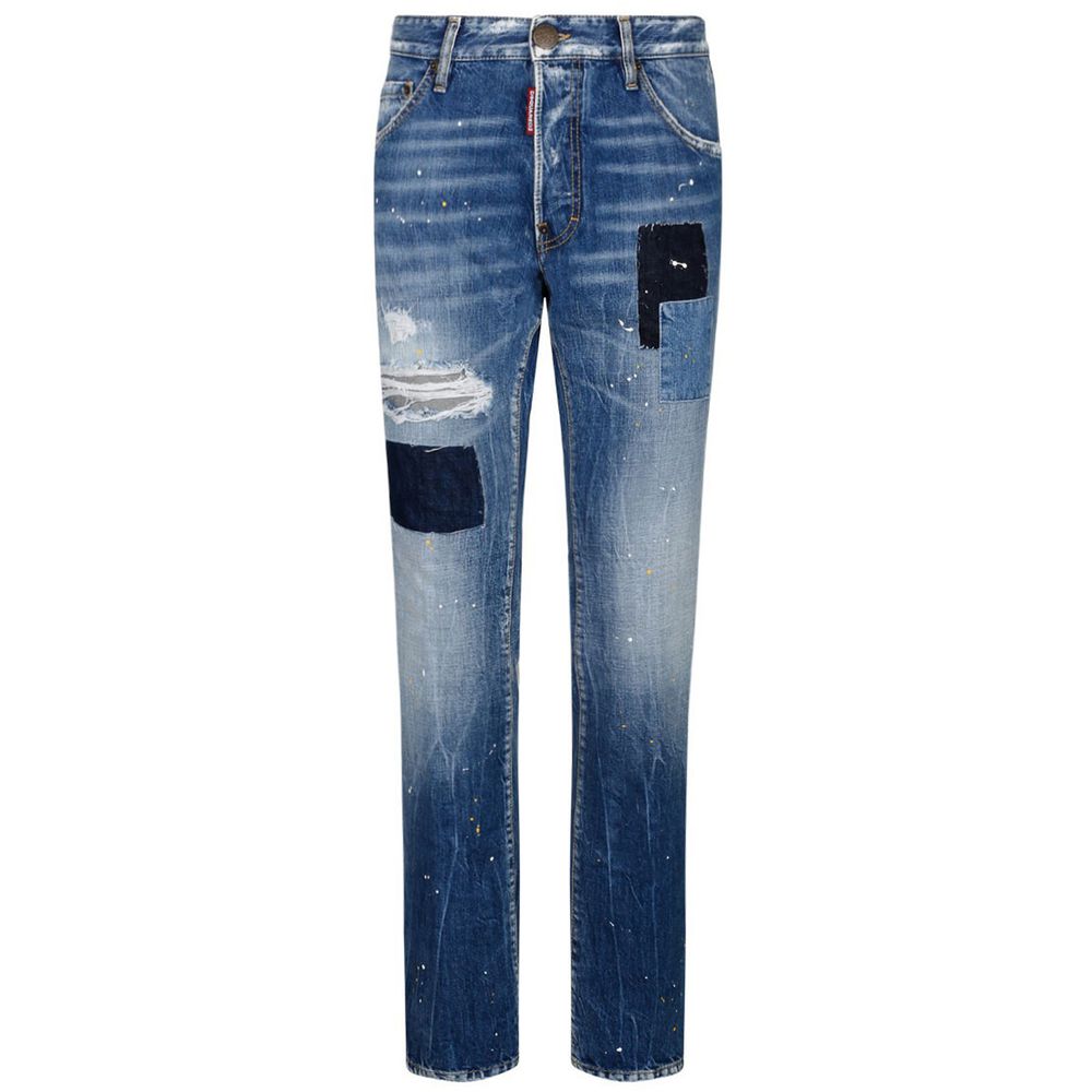 Dsquared² Blue Cotton Jeans & Pant