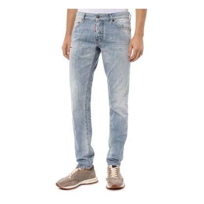 Dsquared² Light Blue Cotton Jeans & Pant