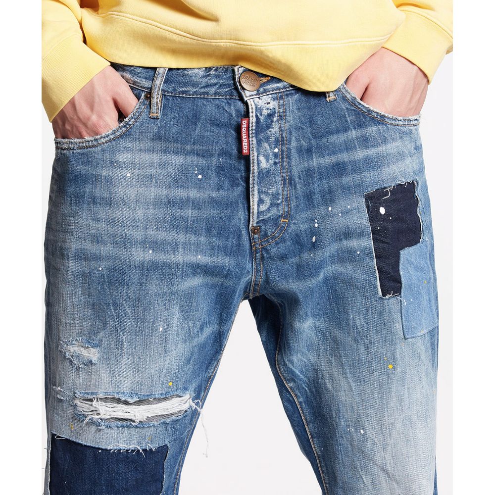 Dsquared² Blue Cotton Jeans & Pant