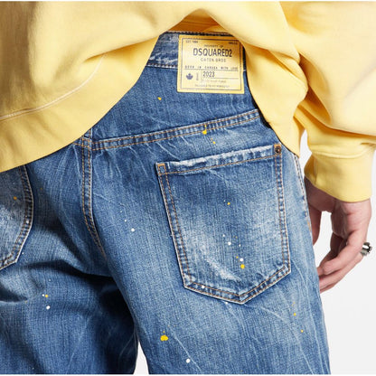 Dsquared² Blue Cotton Jeans & Pant