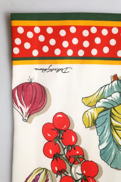 Dolce & Gabbana Multicolor High Waist Pencil Cut Midi Skirt