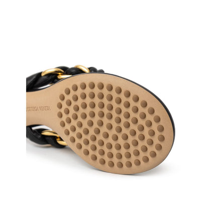 Bottega Veneta Black Leather Sandal