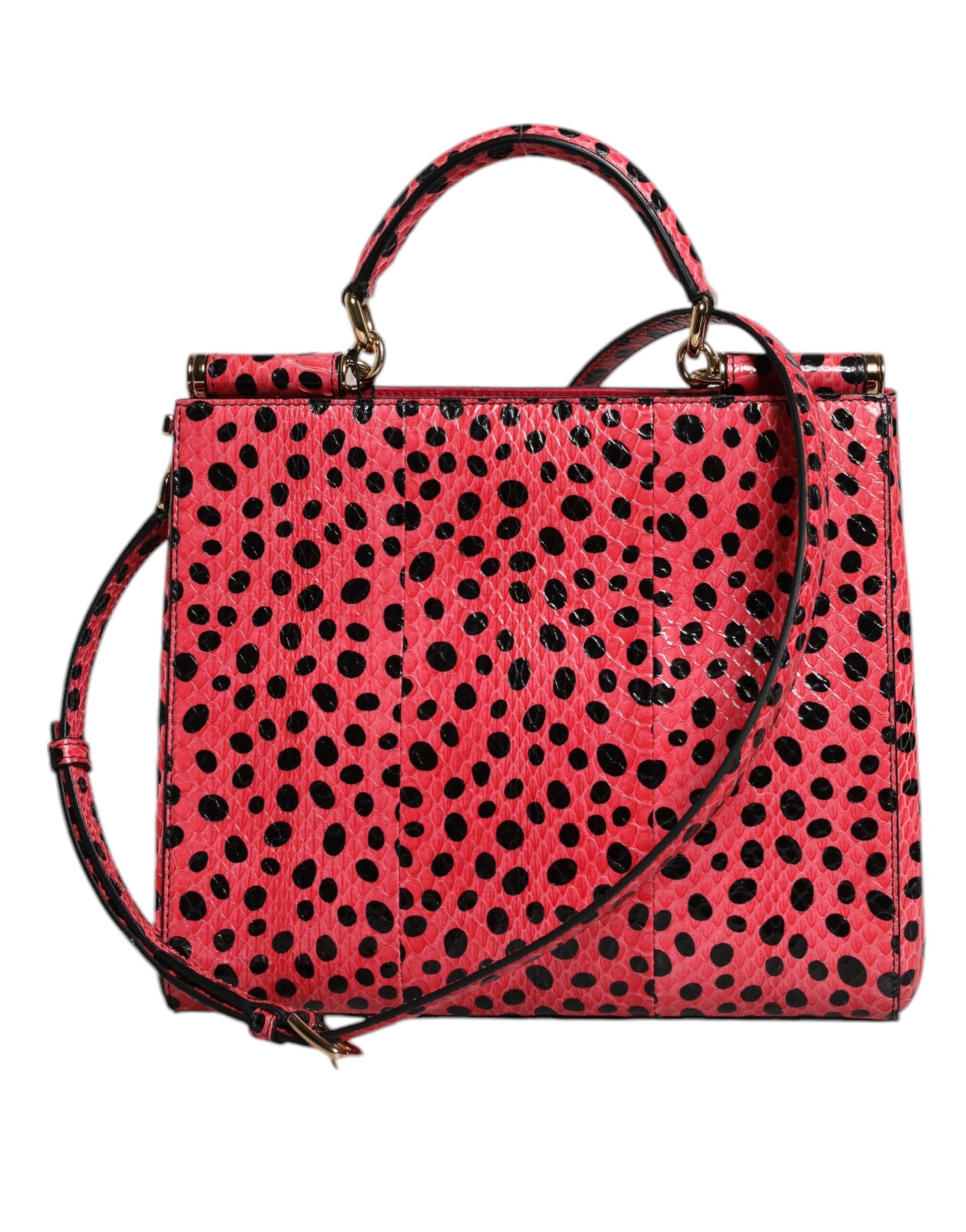 Dolce & Gabbana Pink Exotic Leather Top Handle Tote Crossbody Bag