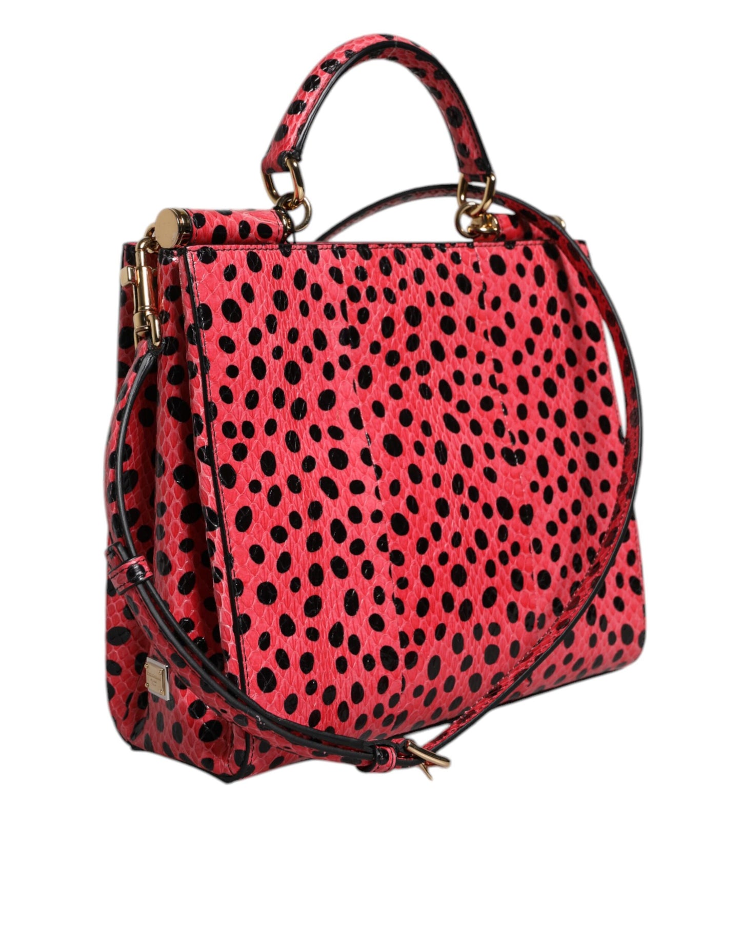 Dolce & Gabbana Pink Exotic Leather Top Handle Tote Crossbody Bag