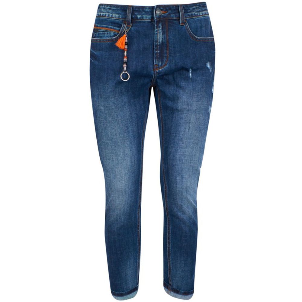 Yes Zee Blue Cotton Men's Jeans