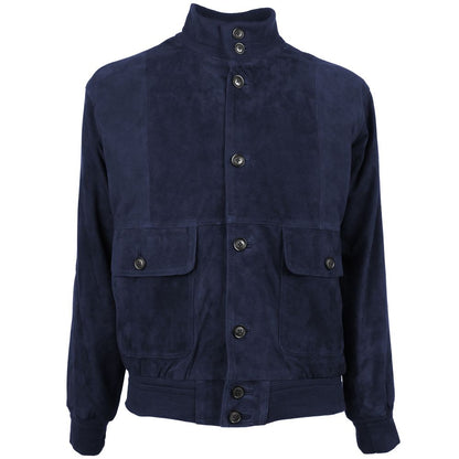 Emilio Romanelli Blue Calfskin Jacket