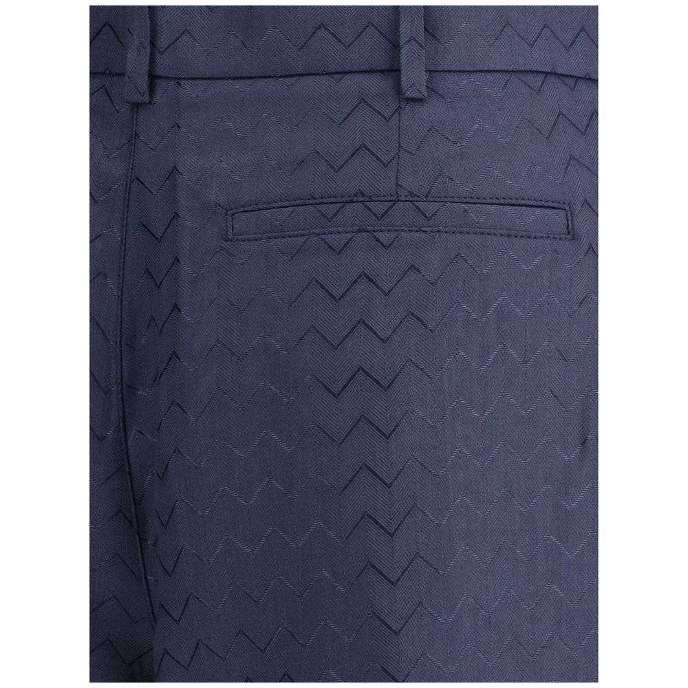 Missoni Tailored Shorts with shiny ZigZag pattern