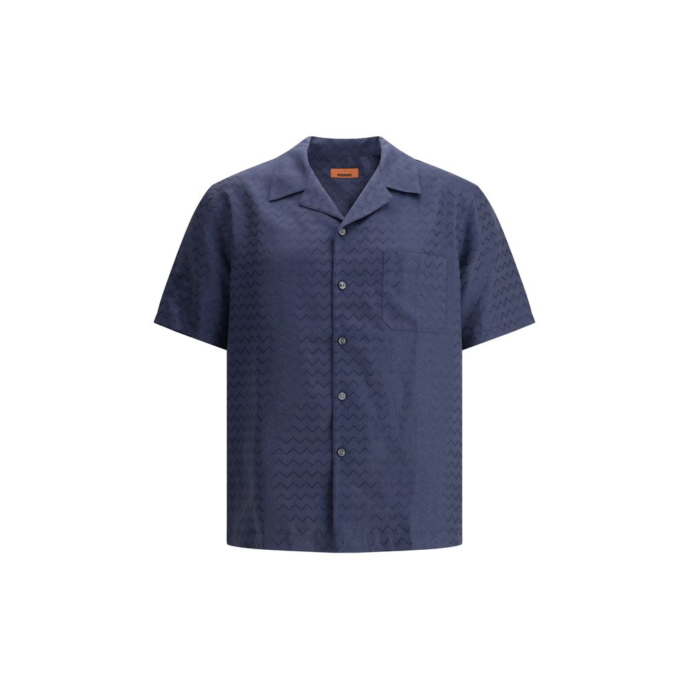 Missoni Bowling Shirt with shiny ZigZag pattern