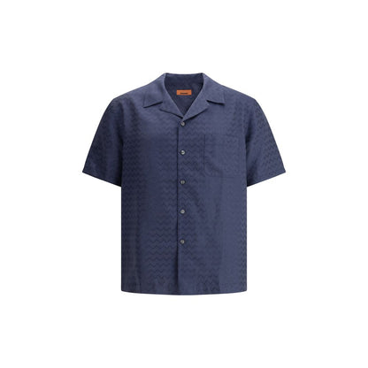 Missoni Bowling Shirt with shiny ZigZag pattern