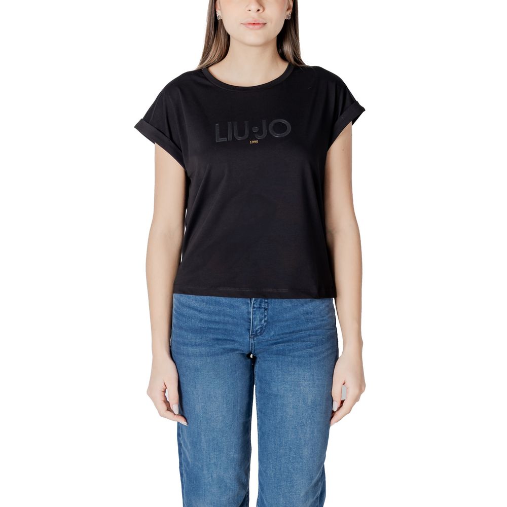 Liu Jo Black Cotton Tops & T-Shirt