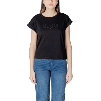Liu Jo Black Cotton Tops & T-Shirt