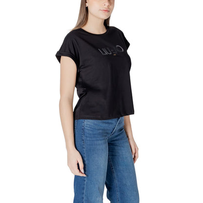 Liu Jo Black Cotton Tops & T-Shirt