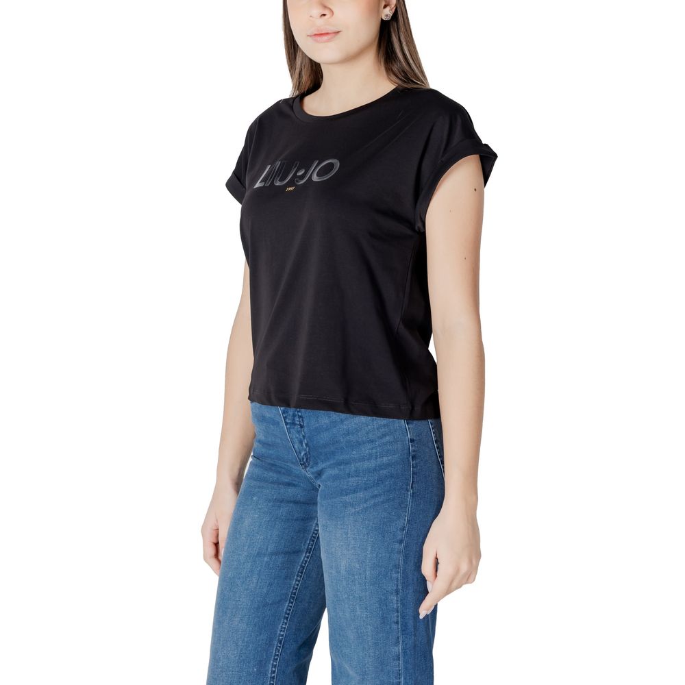 Liu Jo Black Cotton Tops & T-Shirt