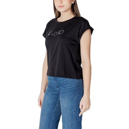 Liu Jo Black Cotton Tops & T-Shirt