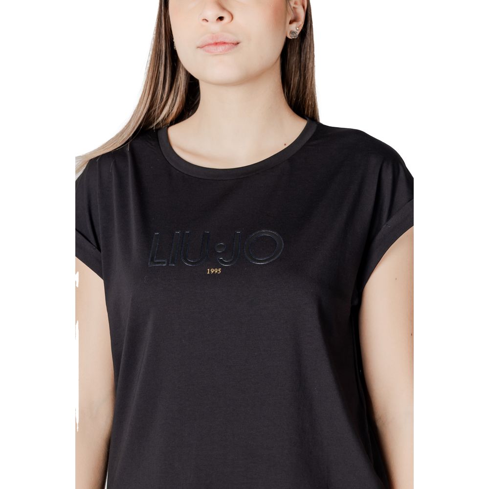 Liu Jo Black Cotton Tops & T-Shirt
