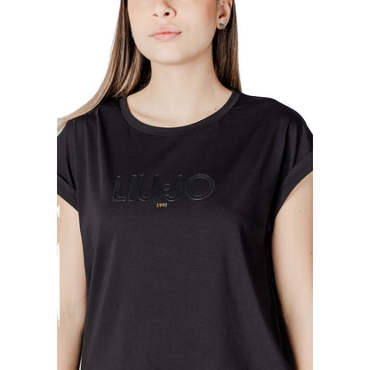 Liu Jo Black Cotton Tops & T-Shirt