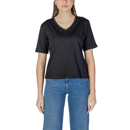 Liu Jo Black Cotton Tops & T-Shirt