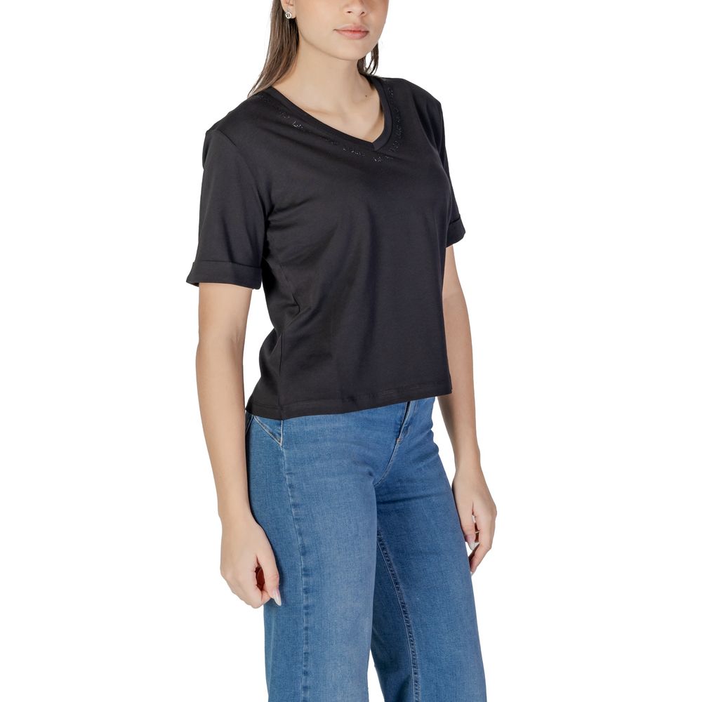 Liu Jo Black Cotton Tops & T-Shirt