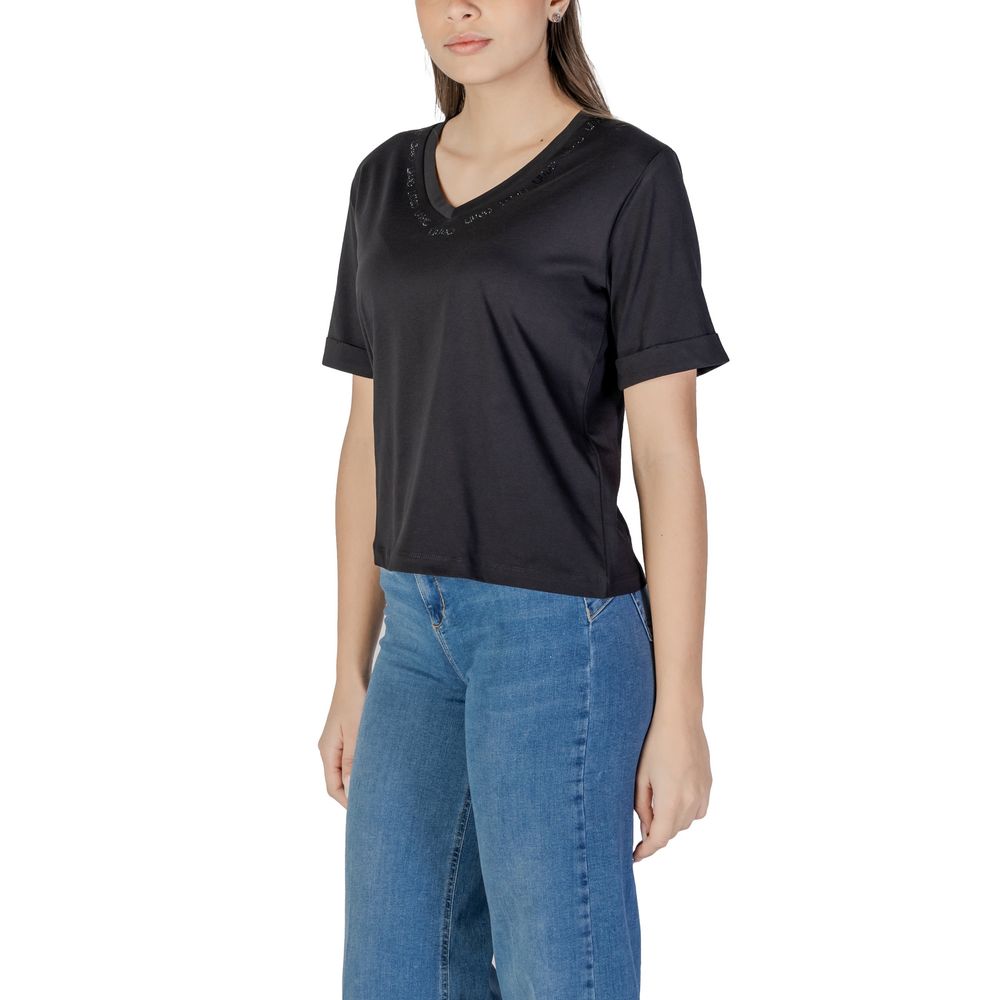Liu Jo Black Cotton Tops & T-Shirt
