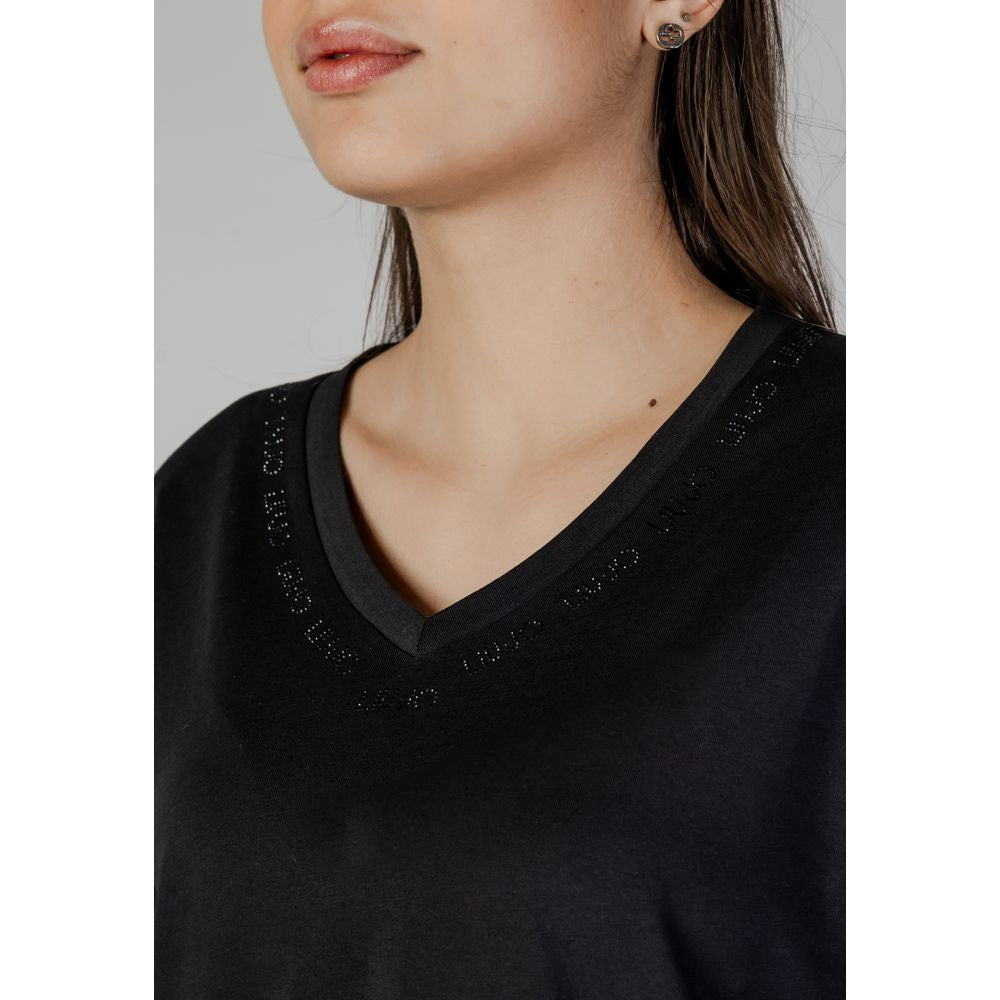 Liu Jo Black Cotton Tops & T-Shirt