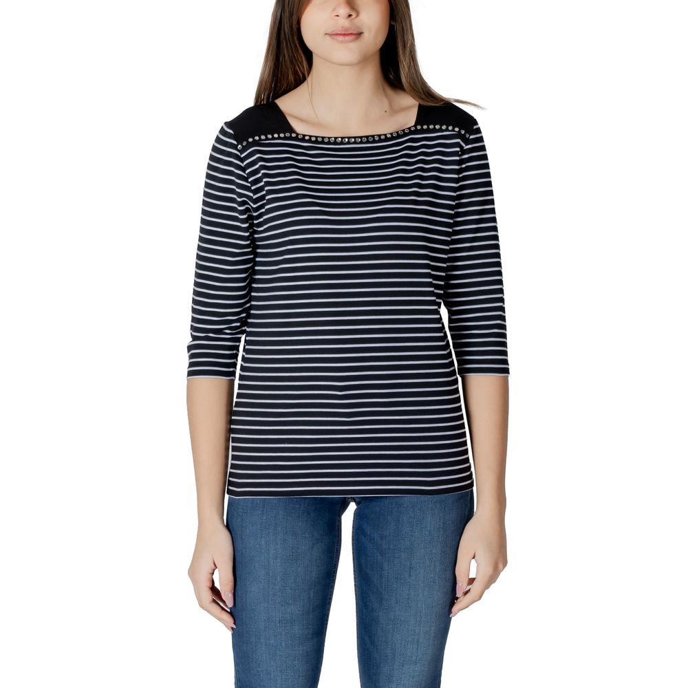Liu Jo Black And White Cotton Tops & T-Shirt