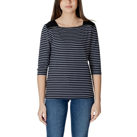 Liu Jo Black And White Cotton Tops & T-Shirt