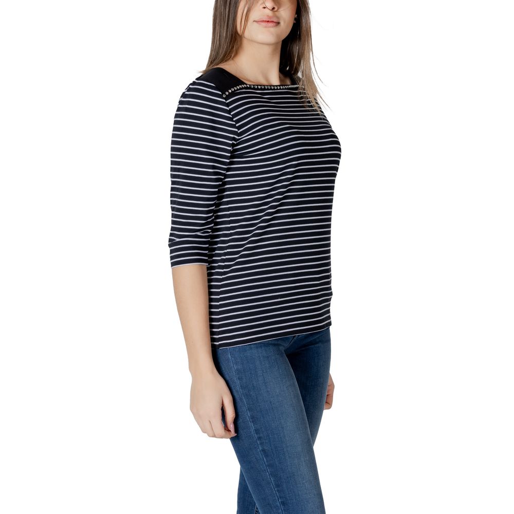 Liu Jo Black And White Cotton Tops & T-Shirt