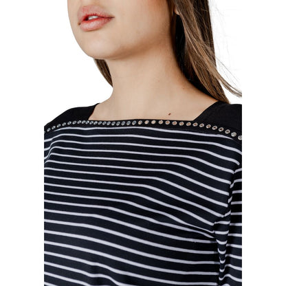 Liu Jo Black And White Cotton Tops & T-Shirt