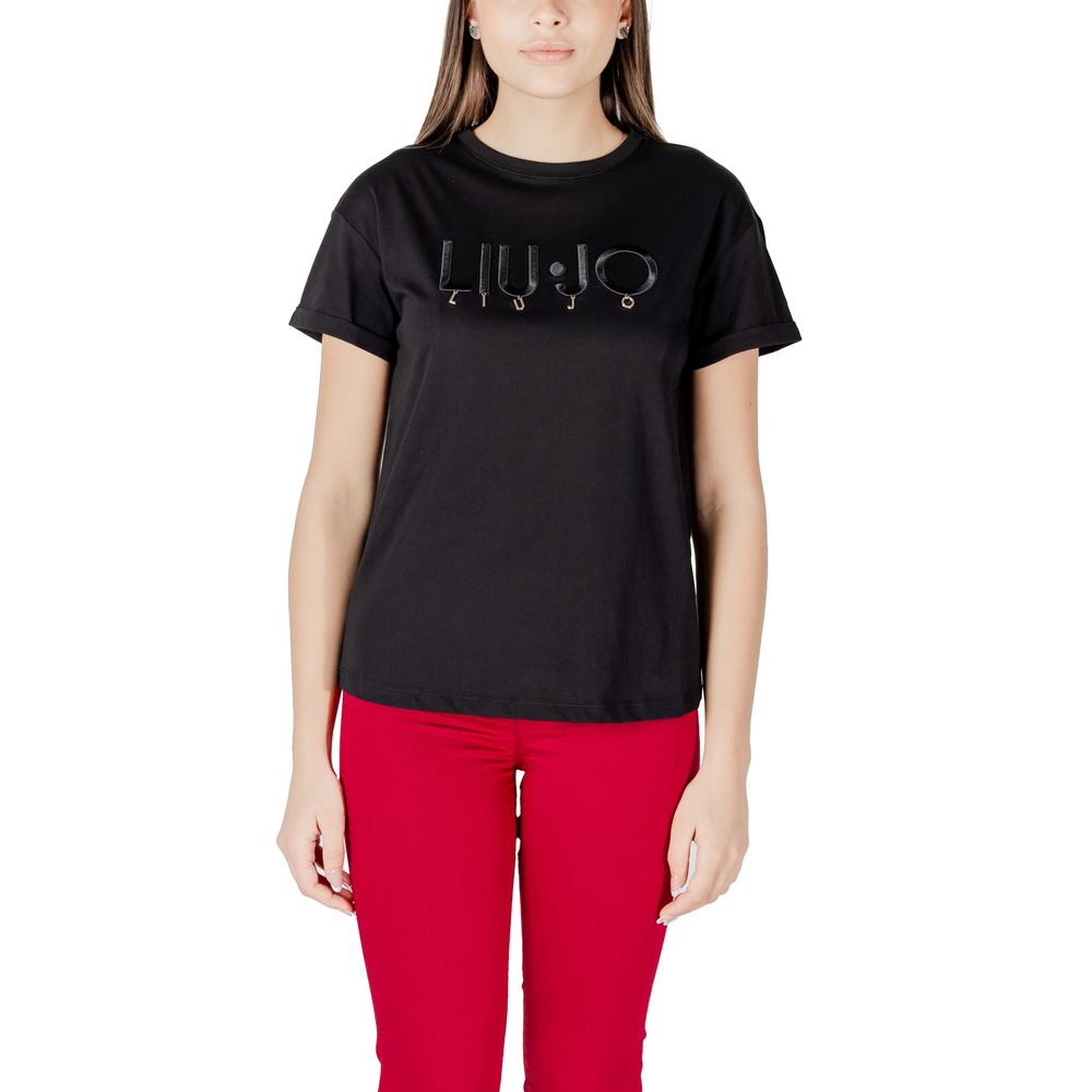 Liu Jo Black Cotton Tops & T-Shirt