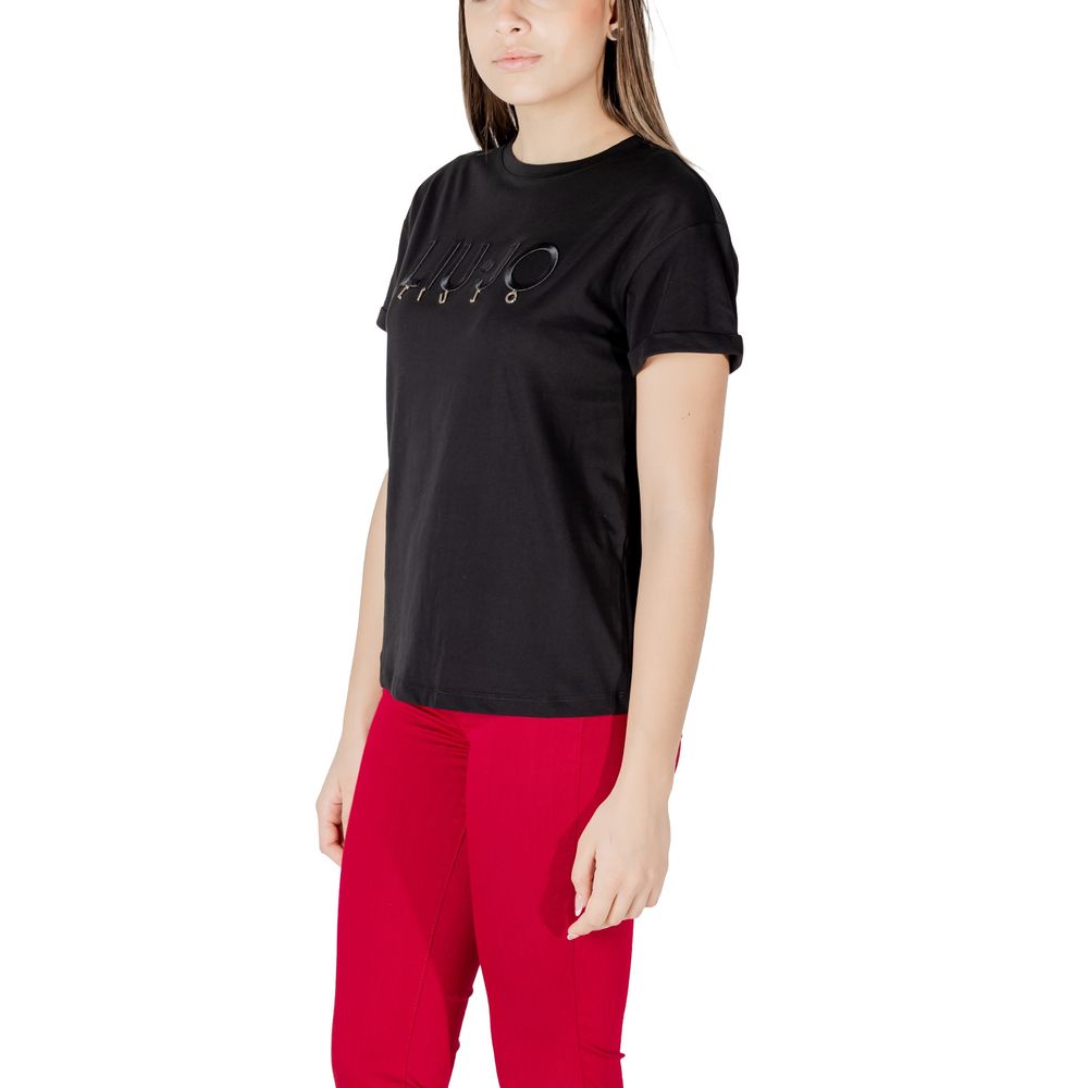 Liu Jo Black Cotton Tops & T-Shirt