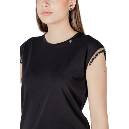 Liu Jo Black Cotton Tops & T-Shirt