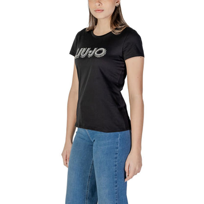 Liu Jo Black Cotton Tops & T-Shirt