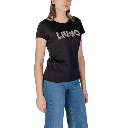 Liu Jo Black Cotton Tops & T-Shirt
