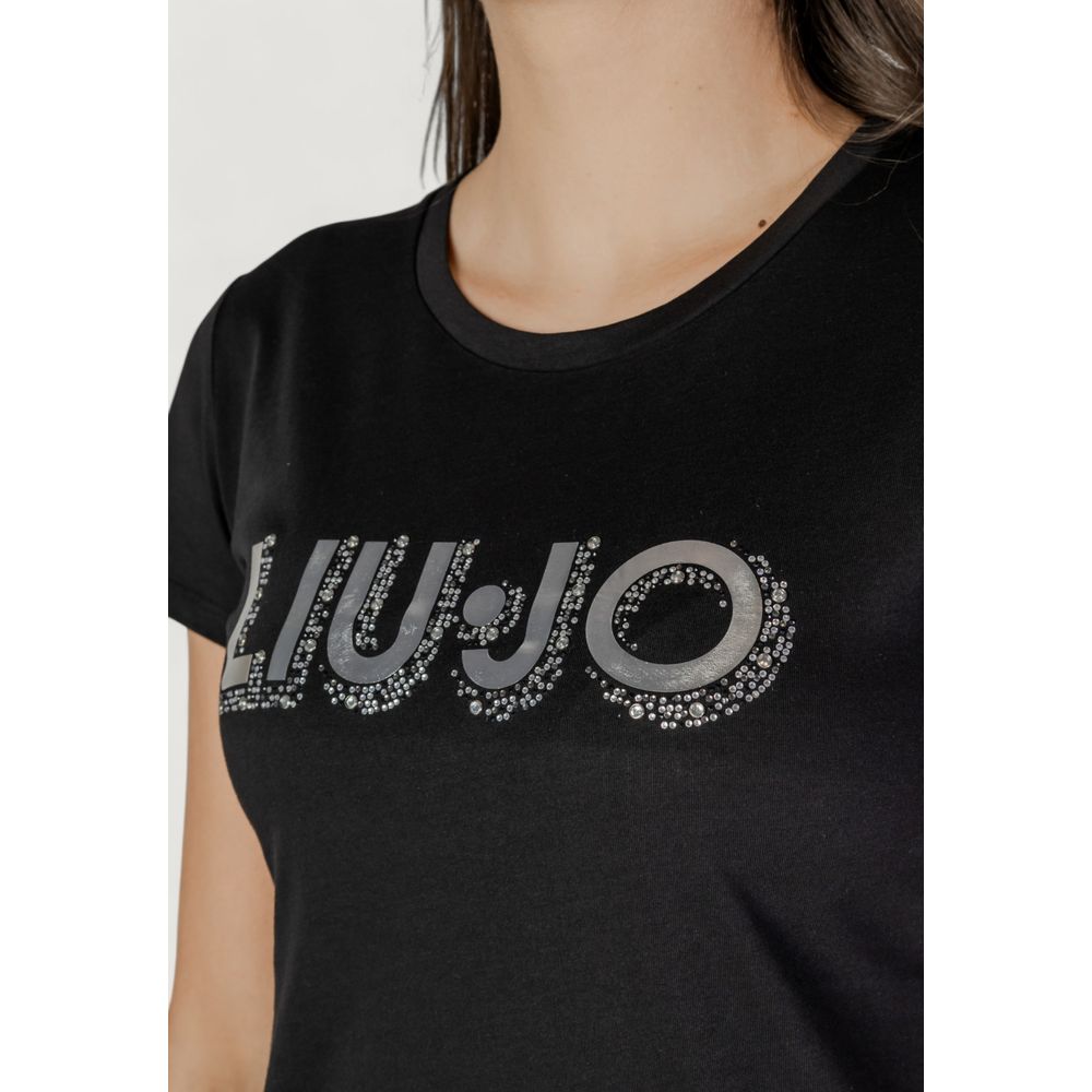 Liu Jo Black Cotton Tops & T-Shirt