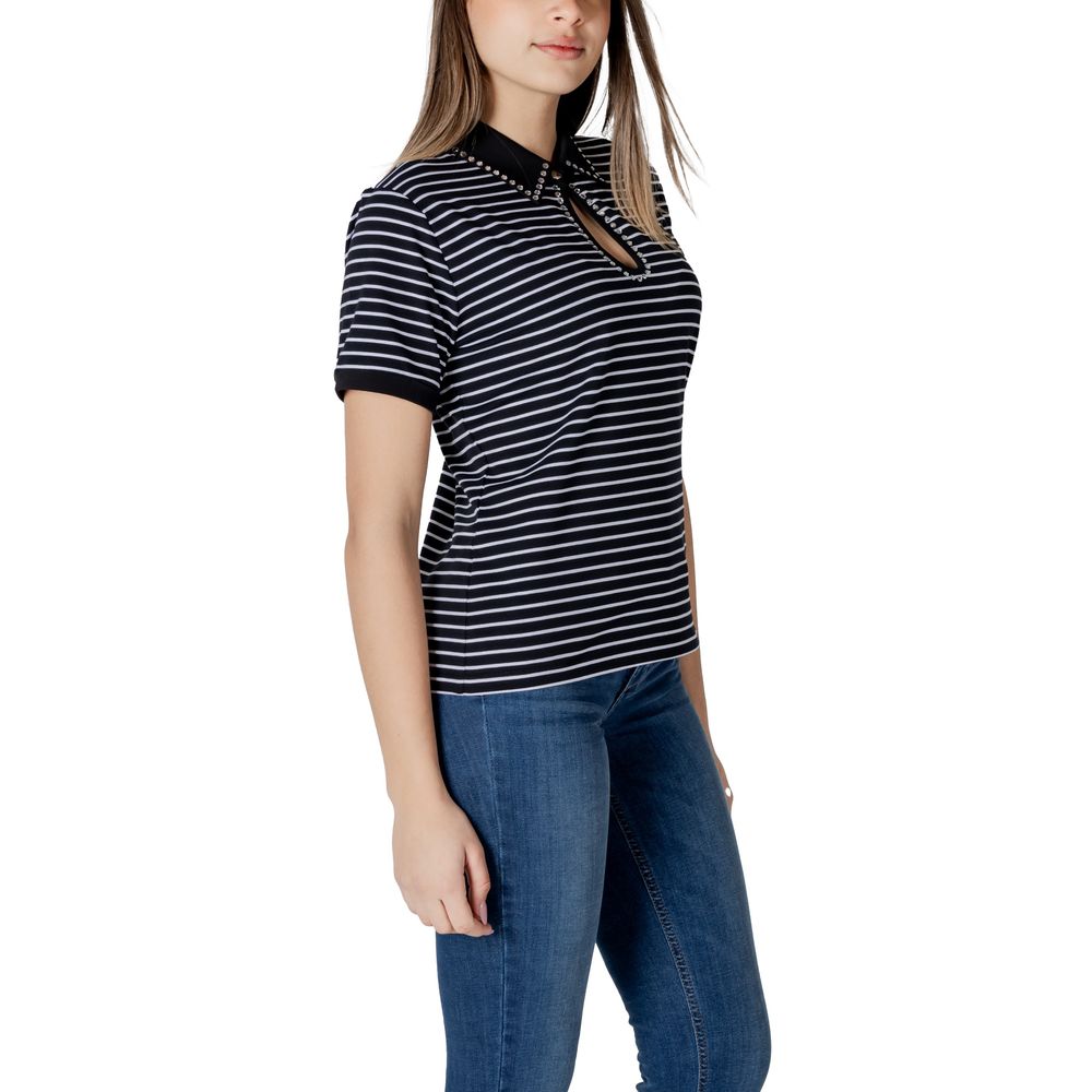 Liu Jo Black And White Cotton Tops & T-Shirt