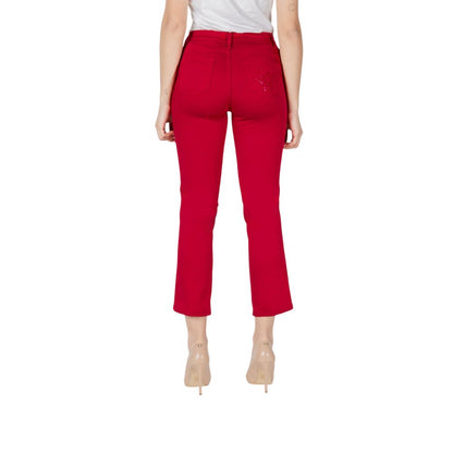 Liu Jo Red Cotton Jeans & Pant