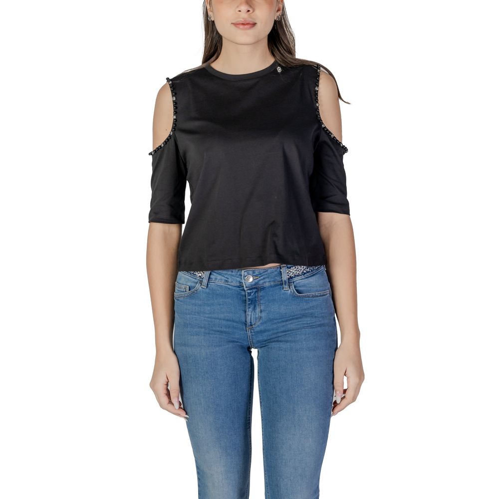 Liu Jo Black Cotton Tops & T-Shirt