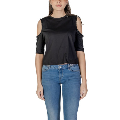 Liu Jo Black Cotton Tops & T-Shirt