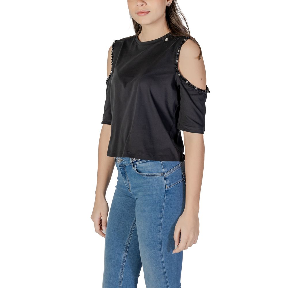 Liu Jo Black Cotton Tops & T-Shirt