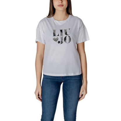 Liu Jo Black And White Cotton Tops & T-Shirt