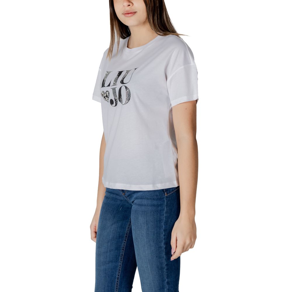Liu Jo Black And White Cotton Tops & T-Shirt
